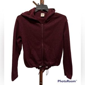 PINK Victoria’s Secret Cinch Waist Full Zip Hoodie Size Medium